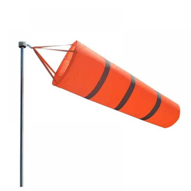 Airport Windsocks Outdoor Orange Rip-Stop Windsock Wind Sock Indicator Wind Measurement Sock Bag with Reflective Belt 31.49 39.37 59.05